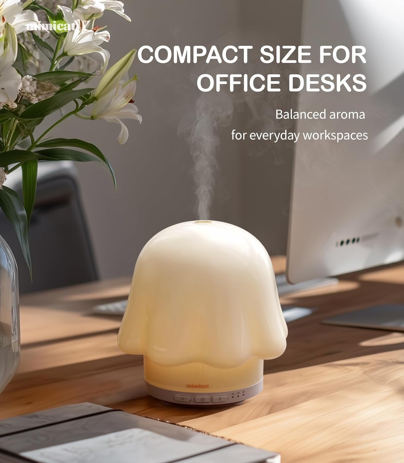 Bellflower Glass Diffuser — Cream White